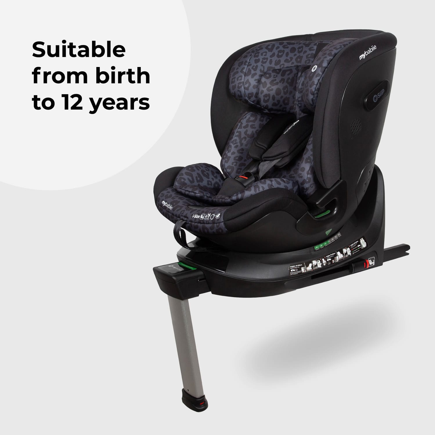 My Babiie MBCS400 Group 0+ 1 2 3 i Size Car Seat Black Leopard (2)