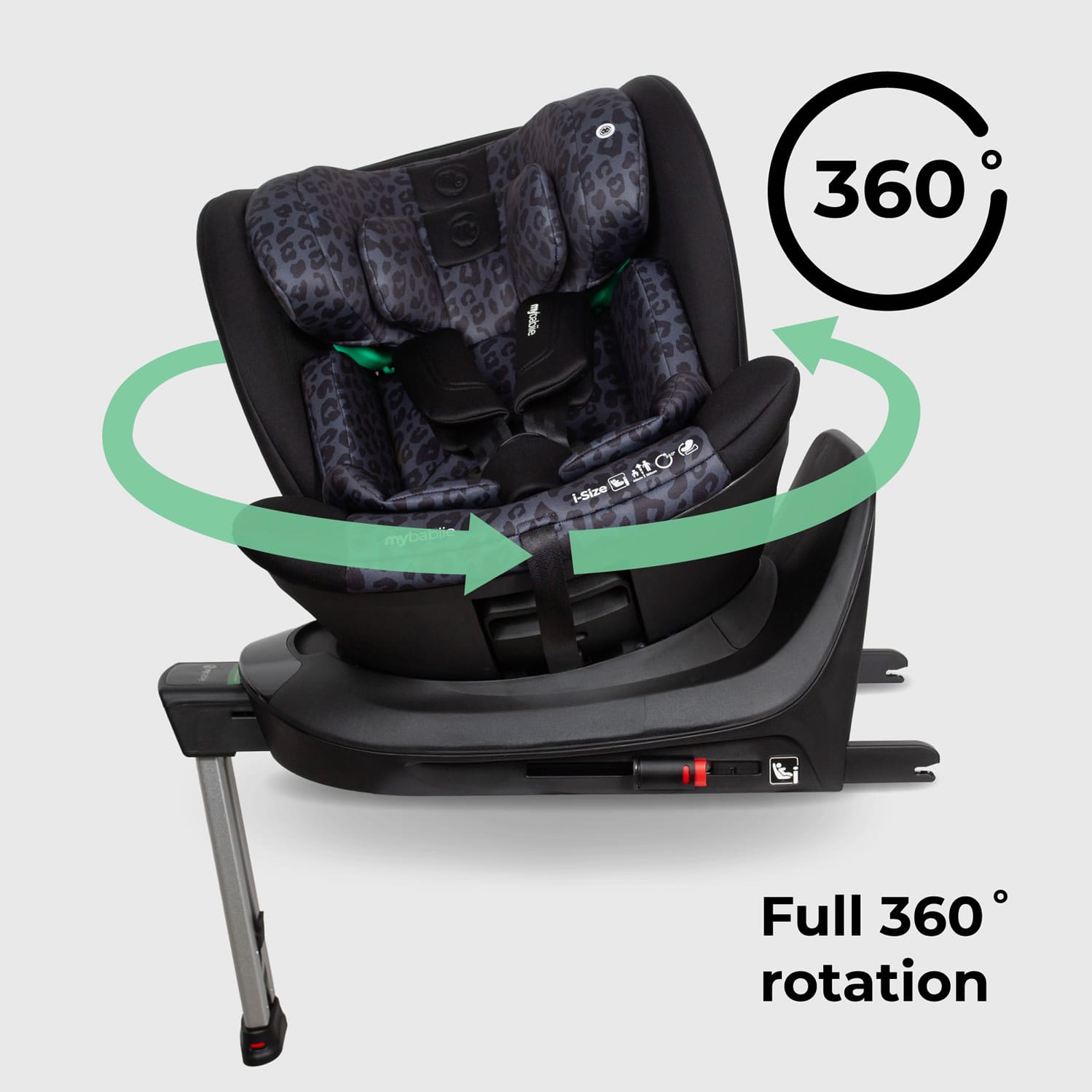 My Babiie MBCS400 Group 0+ 1 2 3 i Size Car Seat Black Leopard (3)
