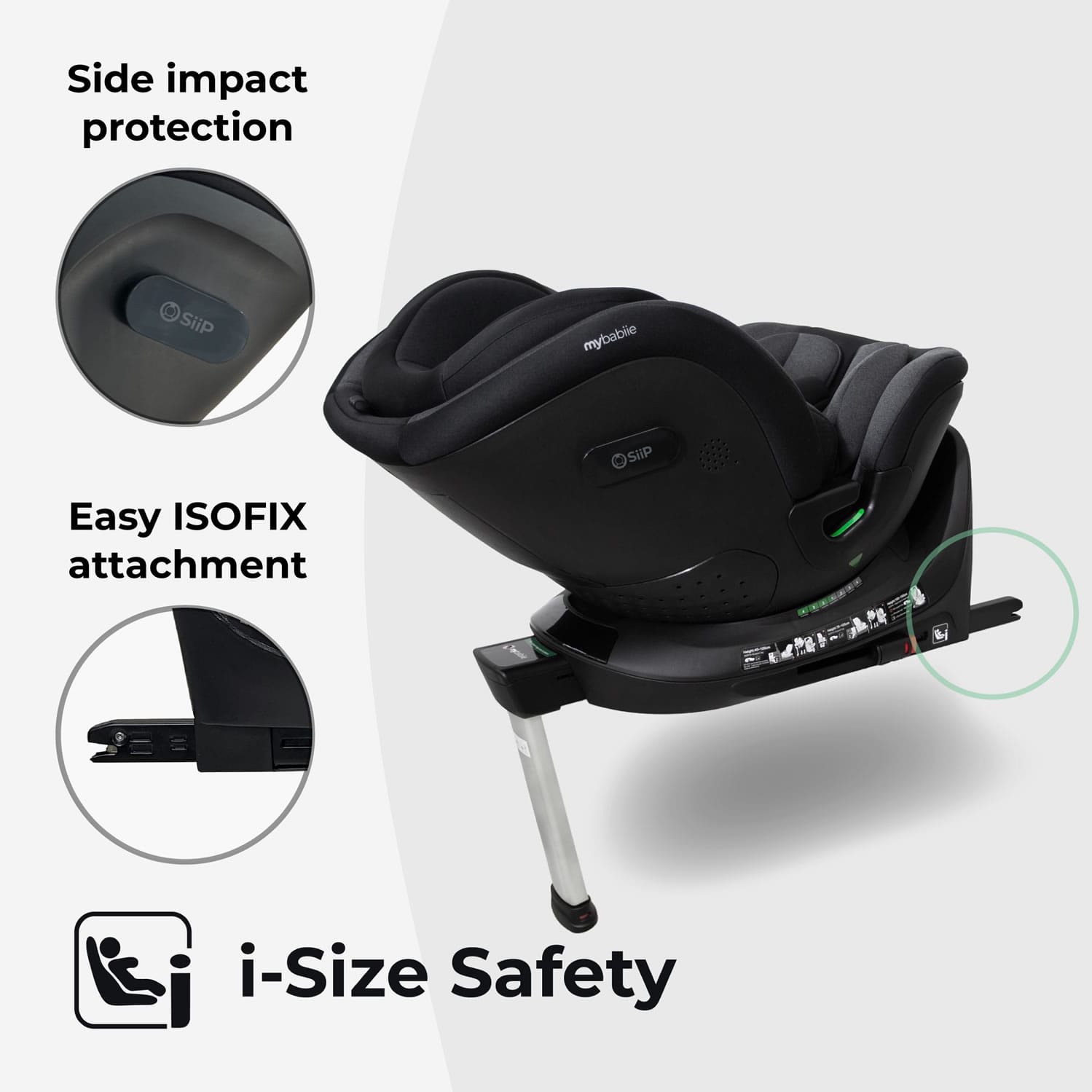 My Babiie MBCS400 Group 0+ 1 2 3 i Size Car Seat Black Leopard (6)