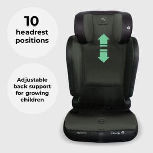 My Babiie MBCS50 i Size (76 150cm) Car Seat Non ISOFIX Forest Green (4)