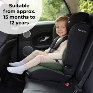 My Babiie MBCS50 i Size (76 150cm) Car Seat Non ISOFIX Forest Green (7)