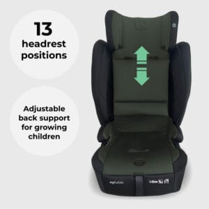 My Babiie MBCS80 i Size (76 150cm) Car Seat ISOFIX Forest Green (3)
