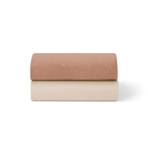 Snuz Moses Basket Fitted Sheets Blush Dot