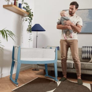 SnuzPod Studio Bedside Crib Santorini Sky (7)