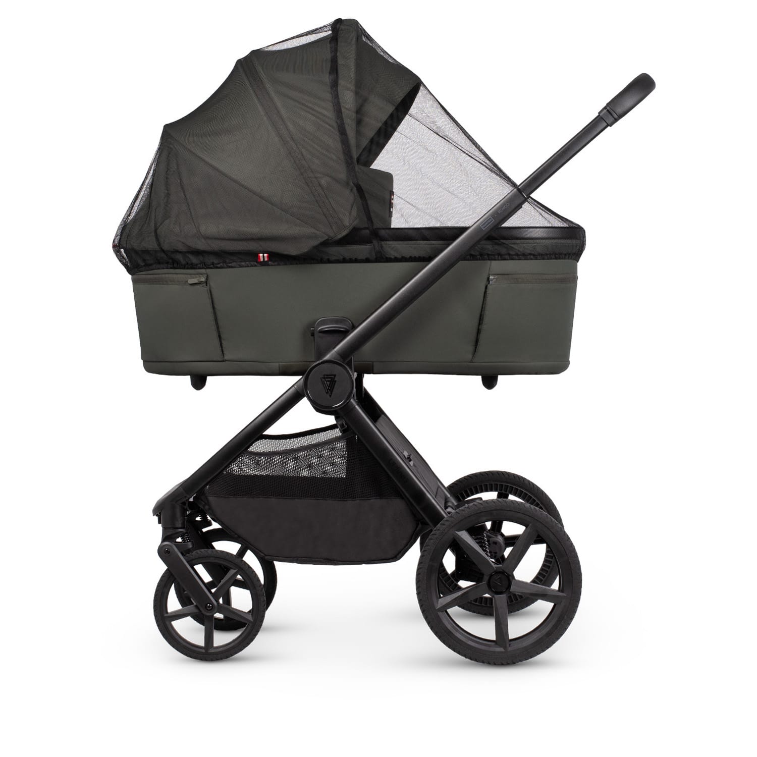 Venicci Upline 3 Hunter Dark Olive Carrycot 7 mosquito net