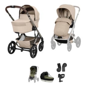 Cybex TALOS S LUX 2026 Fold Cot Accessory Bundle - Almond Beige