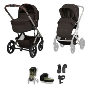 Cybex TALOS S LUX 2026 Fold Cot Accessory Bundle - Chocolate Brown