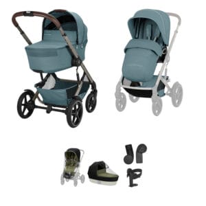 Cybex TALOS S LUX 2026 Fold Cot Accessory Bundle - Stormy Blue