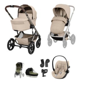 Cybex TALOS S LUX 2026 Fold Cot Travel System Bundle - Almond Beige