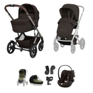 Cybex TALOS S LUX 2026 Fold Cot Travel System Bundle - Chocolate Brown