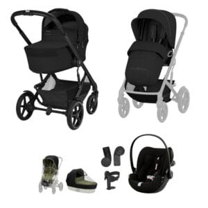 Cybex TALOS S LUX 2026 Fold Cot Travel System Bundle - Moon Black