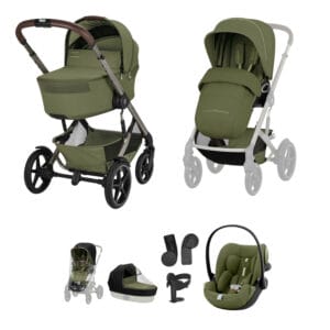 Cybex TALOS S LUX 2026 Fold Cot Travel System Bundle - Moss Green