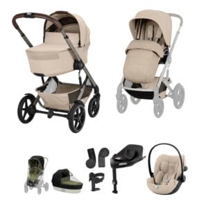 Cybex TALOS S LUX 2026 Fold Cot Ultimate Travel System Bundle - Almond Beige