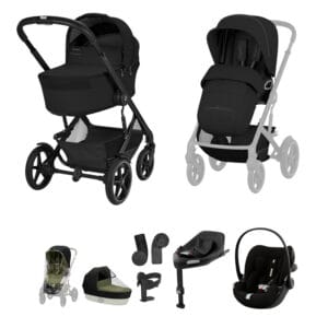 Cybex TALOS S LUX 2026 Fold Cot Ultimate Travel System Bundle - Moon Black