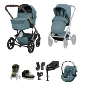 Cybex TALOS S LUX 2026 Fold Cot Ultimate Travel System Bundle - Stormy Blue