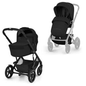 Cybex TALOS S LUX 2026 and Fold Cot Moon Black