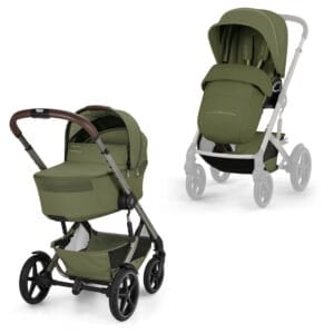 Cybex TALOS S LUX 2026 and Fold Cot Moss Green
