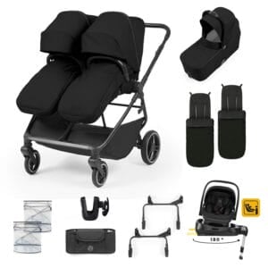 Ickle Bubba Altair Growing Family 13 Piece Travel System With i Size Nimbus Car Seat & Isofix Base Black1