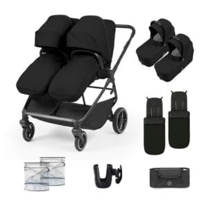Ickle Bubba Altair Twin Stroller Black (20)