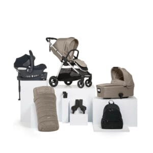 Mamas & Papas Flip XT³ Bundle with Cybex Aton B2 i-Size Car Seat & Base - Fawn