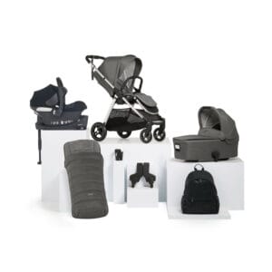 M and P Flip XT3 Pushchair Bundle Cybex Aton B2 i Size Car Seat Harbour Grey