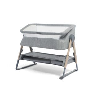 M and P Lua Bedside Crib with Sheet & Mattress Protector Bundle Grey White (3)