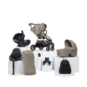 Mamas & Papas Flip XT³ Bundle with Cybex Cloud T i-Size Car Seat & Base - Fawn