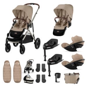 Cybex Gazelle Twin 11 Piece 2 Seat Cloud G3 Bundle Almond Beige