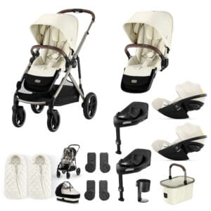 Cybex Gazelle Twin 11 Piece 2 Seat Cloud G3 Bundle Seashell Beige