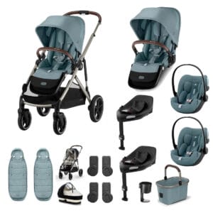 Cybex Gazelle Twin 11 Piece 2 Seat Cloud G3 Bundle Stormy Blue