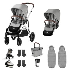 Cybex Gazelle Twin 9 Piece 2 Seat Bundle Stone Grey