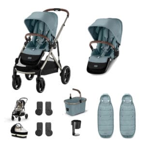 Cybex Gazelle Twin 9 Piece 2 Seat Bundle Stormy Blue