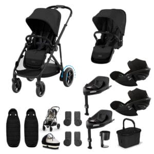 Cybex e Gazelle Twin 11 Piece 2 Seat Cloud G3 Bundle Moon Black