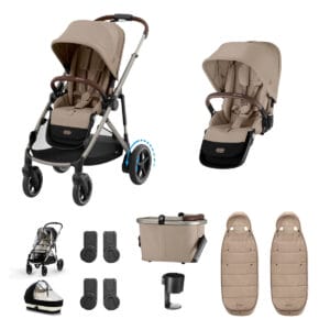 Cybex e Gazelle Twin 9 Piece 2 Seat Bundle Almond Beige