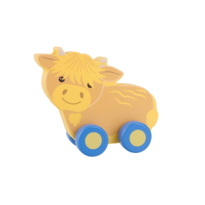 Highland Cow Wooden First Push Toy