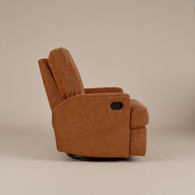 Obaby Madison Swivel Glider Recliner Chair Chenille Marmalade (1)