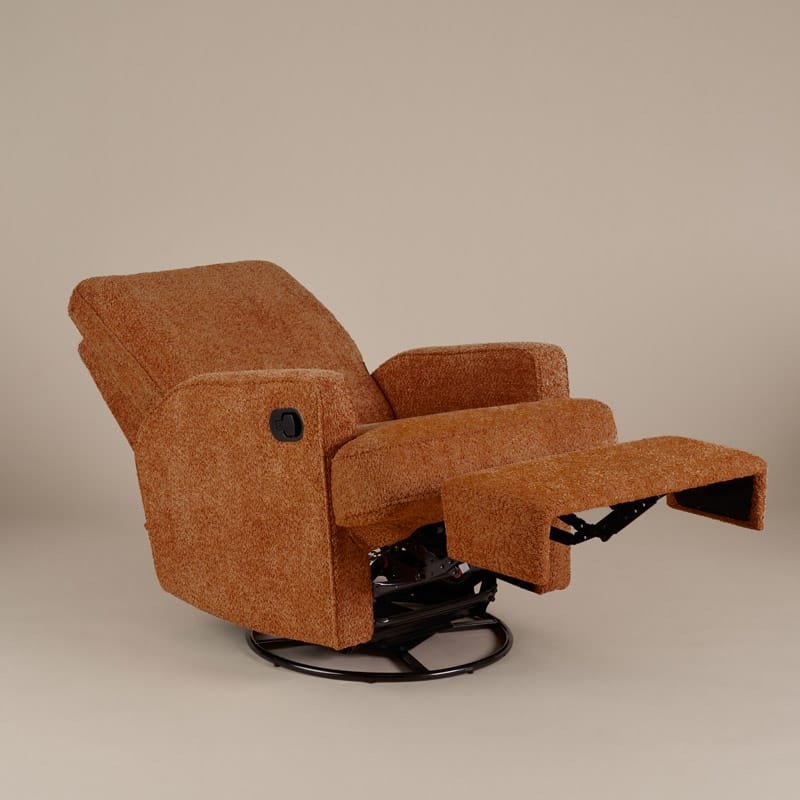 Obaby Madison Swivel Glider Recliner Chair Chenille Marmalade (4)