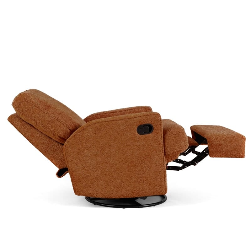 Obaby Madison Swivel Glider Recliner Chair Chenille Marmalade (6)