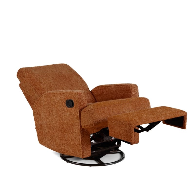 Obaby Madison Swivel Glider Recliner Chair Chenille Marmalade (8)