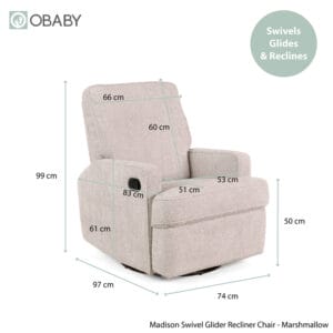 Madison Chair Marshmallow Dimensions