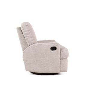 Obaby Madison Swivel Glider Recliner Chair Chenille Marshmallow (4)