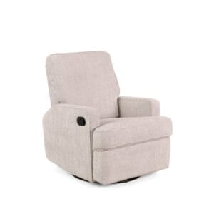 Obaby Madison Swivel Glider Recliner Chair Chenille Marshmallow (7)