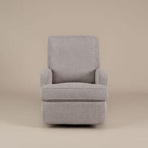 Obaby Madison Swivel Glider Recliner Chair Chenille Mushroom (3)