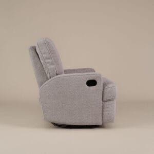 Obaby Madison Swivel Glider Recliner Chair Chenille Mushroom (6)