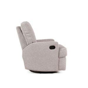 Obaby Madison Swivel Glider Recliner Chair Chenille Mushroom (8)