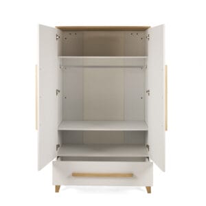 Tutti Bambini Halle Wardrobe White Golden Oak (1)