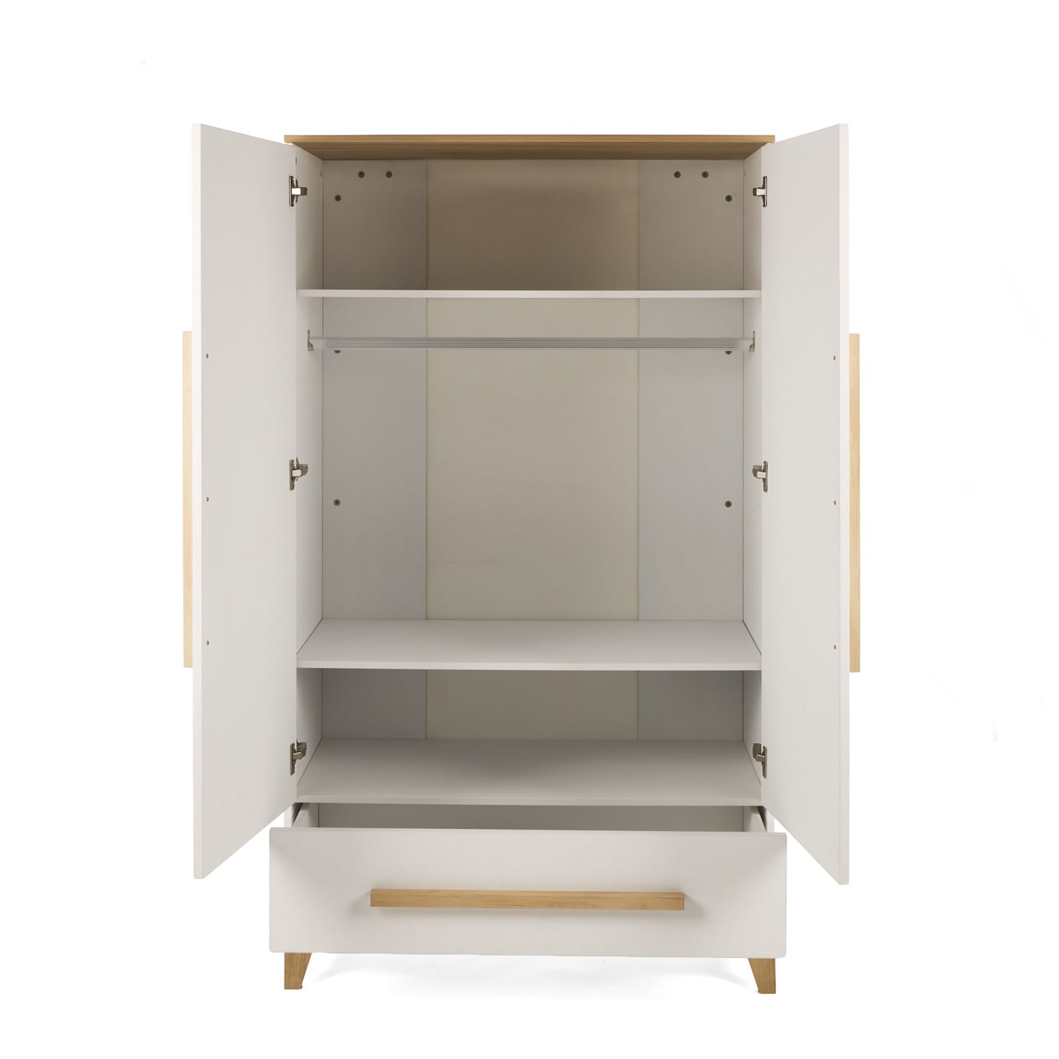 Tutti Bambini Halle Wardrobe White Golden Oak (1)