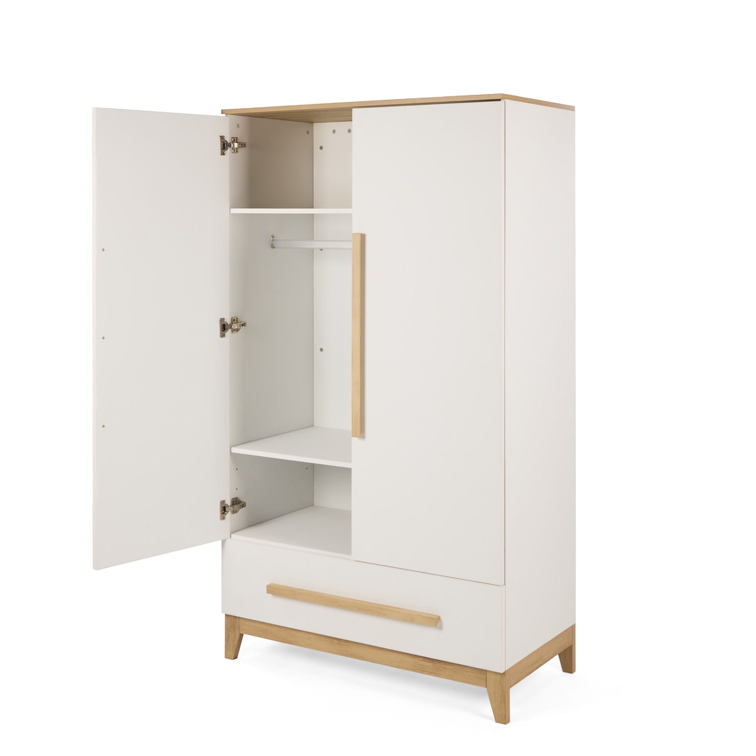 Tutti Bambini Halle Wardrobe White Golden Oak (3)