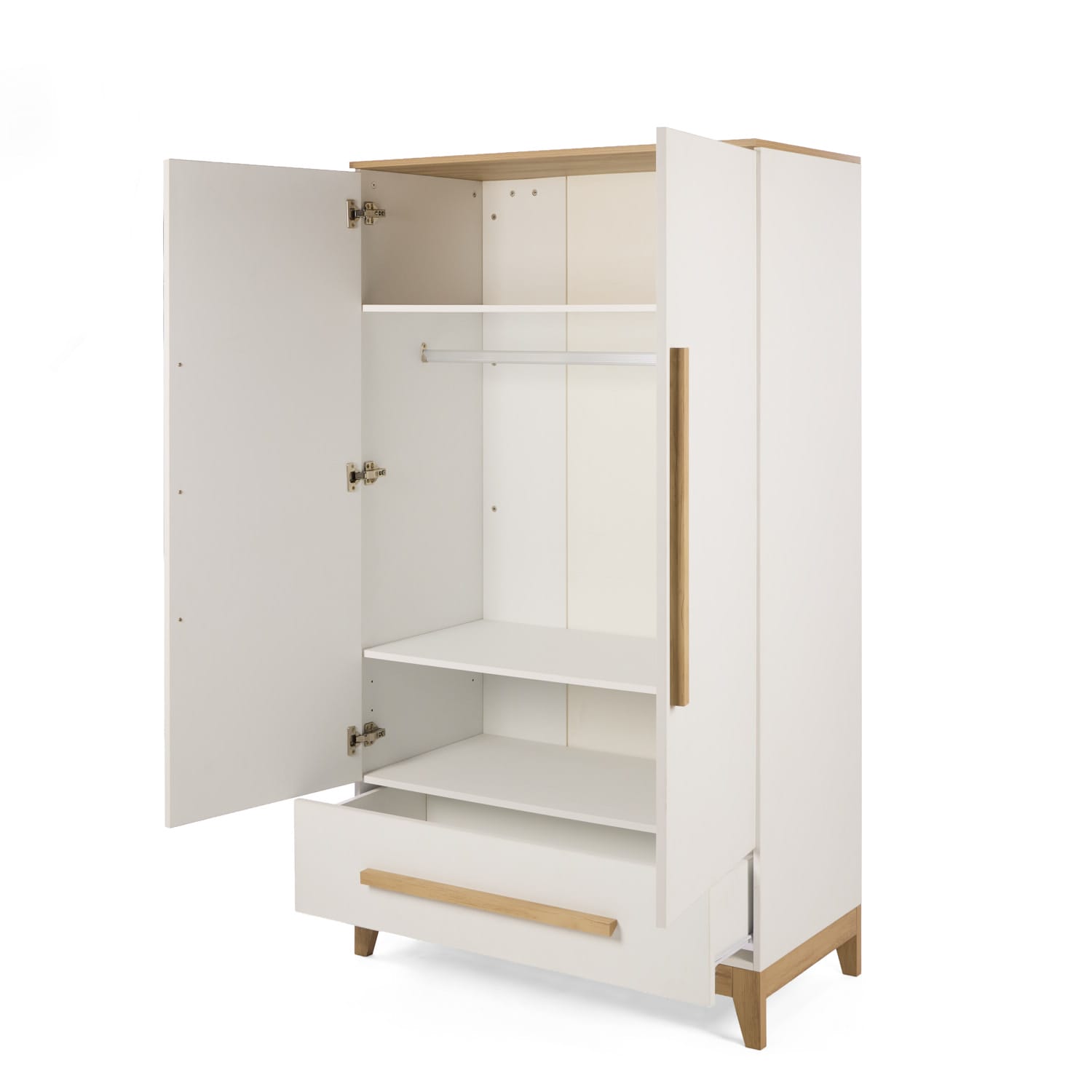 Tutti Bambini Halle Wardrobe White Golden Oak (4)