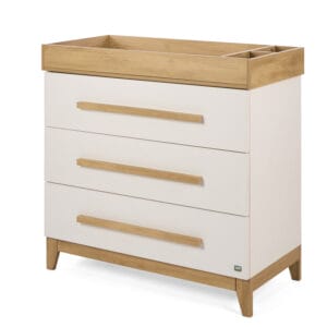 Tutti Bambini Hallee Chest Changer - White/Golden Oak